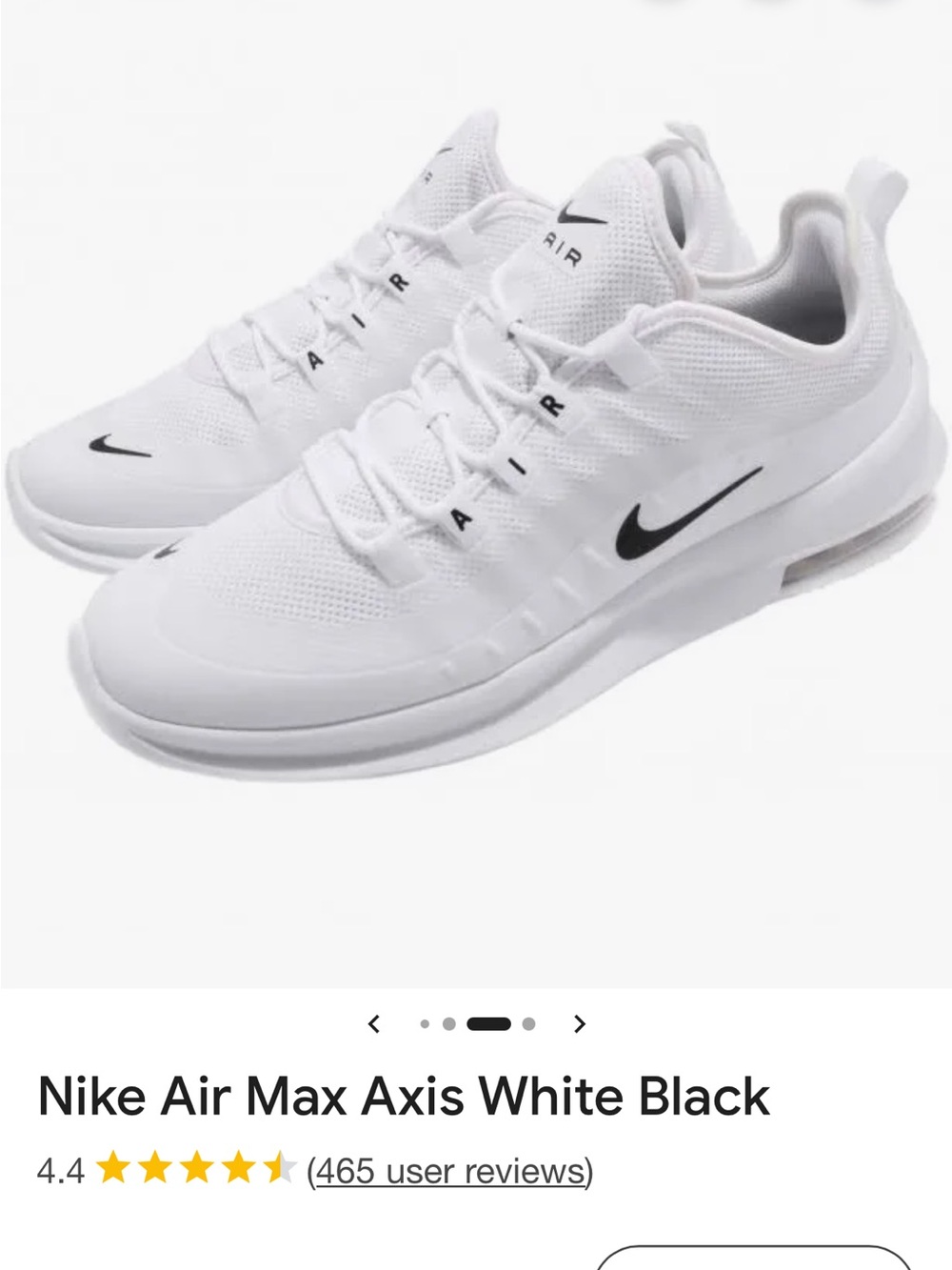 Nike White and Black Low-Top Running Sneakers